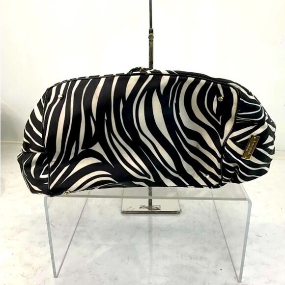 Kate Spade Zebra Print Hobo Bag Red Interior Bow - Picture 8 of 14